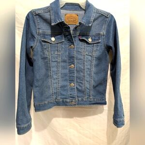 Levi's Kids Classic Blue Jean Jacket Button Up Unisex Girls Boys Sz 10-12